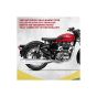 AllExtreme EX086 Dolphin Model Bike Exhaust Silencer with Glasswool Compatible for BS3 and BS4 Model Bullet 350cc and 500cc (Chrome)