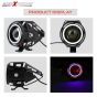Allextreme EXU11RB U11 CREE LED Fog Light Universal Waterproof Projector Lamp with Dual Ring for Car, Motorcycle and Bikes (15W, Red & Blue Angel Eyes, 3000LM, 2 PCS)