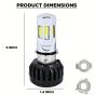 Allextreme EXM635W 35W LED Headlight 3500LM Hi/Low Beam Light Universal 5000K Headlamp for Cars, Bikes & Motorcycles (White, Pack of 1)