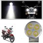 Allextreme EX4RFS1 4 LED Round Fog Light Waterproof Driving Spot Lamp with Mounting Brackets for Motorcycle and Cars (12W, White Light, 1 PC)