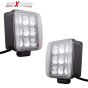 Allextreme EX9LFL2 Universal 9 LED Square Fog Light Flood Auxiliary Lamp for All Bikes Motorcycle Cars and SUV (27W, White Light, 2 PCS)