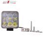 Allextreme EX9LFL2 Universal 9 LED Square Fog Light Flood Auxiliary Lamp for All Bikes Motorcycle Cars and SUV (27W, White Light, 2 PCS)