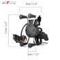 Allextreme EXHSMH1 Universal X-Grip Spider Mobile Holder Adjustable Cell Phone Holder Stand with 360 Degree Rotations and USB Charging Port for Bike Rear View Mirror Cradle (Black)