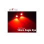 AllExtreme EXEE35R Eagle Eye LED Pilot/Indicator Lamp Strobe Parking Reverse Fog Daytime Light DRL Bulb for Car Bike Scooty (Black, Set of 2)