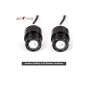 AllExtreme EXEE35R Eagle Eye LED Pilot/Indicator Lamp Strobe Parking Reverse Fog Daytime Light DRL Bulb for Car Bike Scooty (Black, Set of 2)