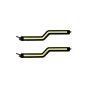 AllExtreme EXDRLZ2 White Zigzag Shape Car Daytime Running Light for All Cars (Set of 2)