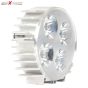 Allextreme EX4LED10 Universal 4 LED Extremely powerful Round Flood Fog Light/Lamp for All Bikes (Silver)