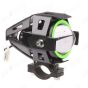 Allextreme EXU7RG1 U7 CREE LED Motorcycle Headlight/Spotlight with Angel and Devil Eyes - White/Red (Devil Eyes) / Green Ring (Angel Eye) (Pack Of 1)
