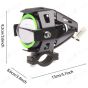 Allextreme EXU7RG1 U7 CREE LED Motorcycle Headlight/Spotlight with Angel and Devil Eyes - White/Red (Devil Eyes) / Green Ring (Angel Eye) (Pack Of 1)