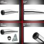 AllExtreme EX067 Black Tail Cobra Model Silencer with Glasswool Compatible for BS3 and BS4 Model Royal Enfield Bullet 350cc and 500cc (Chrome)