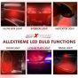 AllExtreme EXTT1R2 BA9S LED Parking Light Super Bright 4 SMD Car Interior License Plate Wedge Dome Trunk Dashboard Bulb for Car Bike and Motorcycle (1W, Red, 2 PCS)