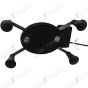 ALLEXTREME EXBM1PH Universal Mobile Mount Cell Phone Holder with USB Charger and 360 Rotation for Motorcycles & Bikes (Black)