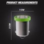 Allextreme EXTG9S3 BA9S LED Parking Light Super Bright 8 SMD Car Interior License Plate Wedge Dome Trunk Dashboard Bulb for Car Bike and Motorcycle (3W, Green, 2 PCS)