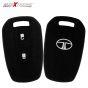 AllExtreme EX2KCTI Button Remote Key Shell for Cars Soft & Lightweight Silicone Key Cover for Indica Vista (Black)