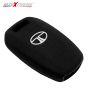 AllExtreme EX2KCTI Button Remote Key Shell for Cars Soft & Lightweight Silicone Key Cover for Indica Vista (Black)