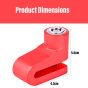 AllExtreme EXMDBLM Mini Anti Theft Disc Brake Security Lock for Bicycle and Motorcycle (Maroon)