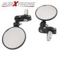 AllExtreme EXBECM2 Side Rear View Convex Mirrors Set (Set of 2, Black)