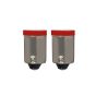 AllExtreme EXTT1R2 BA9S LED Parking Light Super Bright 4 SMD Car Interior License Plate Wedge Dome Trunk Dashboard Bulb for Car Bike and Motorcycle1 (1W, Red, 2 PCS)