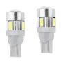 Allextreme EXT106W Universal T10 LED Parking Light 6 SMD Super Bright Interior Pilot License Plate Dome Indicator Lamp Bulb for Car Bike and Motorcycle (2W, White, 2 PCS)