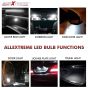 Allextreme EXT106W Universal T10 LED Parking Light 6 SMD Super Bright Interior Pilot License Plate Dome Indicator Lamp Bulb for Car Bike and Motorcycle (2W, White, 2 PCS)