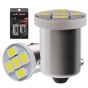 Allextreme EXSMD2W BA9S LED Parking Light Super Bright 5 SMD Interior Pilot License Plate Dome Indicator Lamp Bulb for Car Bike and Motorcycle (2W, White, 2 PCS)
