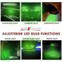 Allextreme EXBA9SG7 BA9S LED Parking Light Super Bright 6 SMD Interior Pilot License Plate Dome Indicator Lamp Bulb for Car Bike and Motorcycle (2W, Green, 2 PCS)