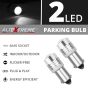 Allextreme EXBA9SW5 BA9S LED Parking Light Super Bright 2 SMD Car Interior License Plate Wedge Dome Trunk Dashboard Bulb for Car Bike and Motorcycle (1W, White, 2 PCS)