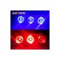 Allextreme EX3LSL2 3 LED Flash Strobe Lamp Police Emergency Warning Light for Motorcycle Cars and Bike (9W, Red & Blue, Set of 2)