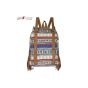 Allextreme Fashion Stylish Backpack/Handbag Cool Vintage Woven Canvas Casual Daypack for Women & Girls Boys Casual Book Bag Sports Daypack (Blue)