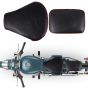 Allextreme Motorcycle Seat Cover PU Leather Anti Skid Split Water-Resistant Bike Cushion Compatible with All Motorcycles- (Silver, Model-11)