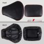 Allextreme Motorcycle Seat Cover PU Leather Anti Skid Split Water-Resistant Bike Cushion Compatible with All Motorcycles- (Silver, Model-11)