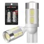 Allextreme EXT10SW Universal T10 LED Parking Light 10 SMD Super Bright Interior Pilot License Plate Dome Indicator Lamp Bulb for Car Bike and Motorcycle (3W, White, 2 PCS)