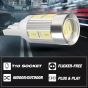 Allextreme EXT10SW Universal T10 LED Parking Light 10 SMD Super Bright Interior Pilot License Plate Dome Indicator Lamp Bulb for Car Bike and Motorcycle (3W, White, 2 PCS)