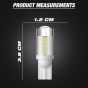Allextreme EXT10SW Universal T10 LED Parking Light 10 SMD Super Bright Interior Pilot License Plate Dome Indicator Lamp Bulb for Car Bike and Motorcycle (3W, White, 2 PCS)