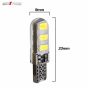 Allextreme EXT10W2 3W T10 LED Parking Light 6 SMD Universal Multipurpose Super Bright Interior License Plate Dome Indicator Lamp Bulb for Car and Motorcycle (White, 2 PCS)