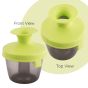 AllExtreme Tree Shaped Box Container with Silicone Lid Pop Up Spice Rack Stand Condiments Organiser Translucent Body 6 Pcs Set (Green)