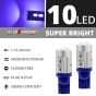 Allextreme EXBA9SBL LED Parking Light Super Bright Interior Pilot License Plate Dome Indicator Lamp Bulb for Car Bike and Motorcycle (3W, Blue, 2 PCS)