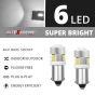 Allextreme EXBA9W2 LED Parking Light Super Bright Interior Pilot License Plate Dome Indicator Lamp Bulb for Car Bike and Motorcycle (3W, White, 2 PCS)