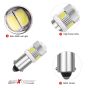 Allextreme EXBA9W2 LED Parking Light Super Bright Interior Pilot License Plate Dome Indicator Lamp Bulb for Car Bike and Motorcycle (3W, White, 2 PCS)