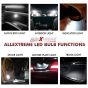 Allextreme EXBA9W2 LED Parking Light Super Bright Interior Pilot License Plate Dome Indicator Lamp Bulb for Car Bike and Motorcycle (3W, White, 2 PCS)