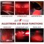 Allextreme BA9S LED Parking Light Super Bright 6 SMD Interior Pilot License Plate Dome Indicator Lamp Bulb for Car Bike and Motorcycle (Red)
