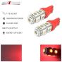 Allextreme EXT10R2 Universal T10 LED Parking Light 9 SMD Super Bright Interior Pilot License Plate Dome Indicator Lamp Bulb for Car Bike and Motorcycle (3W, Red, 2 PCS)