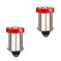 Allextreme EXBA9SR3 BA9S LED Parking Light Super Bright Car Interior License Plate Wedge Dome Trunk Dashboard Bulb for Car Bike and Motorcycle (2W, Red, 2 PCS)