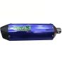 Allextreme EX51SLB 38-51Mm Stainless Steel Triangle Pipe Exhaust Muffler Silencer System with Db Killer Compatible for Modified Scooter (Blue)
