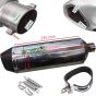 Allextreme EX51SLC 38-51Mm Stainless Steel Triangle Pipe Exhaust Muffler Silencer System with Db Killer Compatible for Modified Scooter (Chrome)