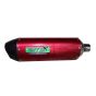 Allextreme 370Mm Motorcycle Exhaust Muffler Triangle Pipe Stainless Steel Silencer System With Db Killer Modified Scooter Diameter 38-51Mm - Red