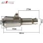 AllExtreme EXLGE51 51mm Inlet Long Launcher Grenade Shape Exhaust Pipe Muffler Silencer Compatible for Scooter Motorbike Dirt Bike ATV Quad Bike (Silver)