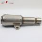 AllExtreme EXLGE51 51mm Inlet Long Launcher Grenade Shape Exhaust Pipe Muffler Silencer Compatible for Scooter Motorbike Dirt Bike ATV Quad Bike (Silver)
