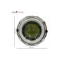 Allextreme EXDRPWB1 High Intensity Led Projector Lamp Stylish Dual Ring COB LED Headlight with Hi/Low Beam and Flasher Function for All Bikes (15W, White & Blue)