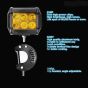 Allextreme EX6AY041 6 LED Fog Light Bar 30W Spot Beam Off Road Driving Lamp Cree Universal Fitting LED for Truck Car ATV SUV Jeep Bikes (Amber Yellow)